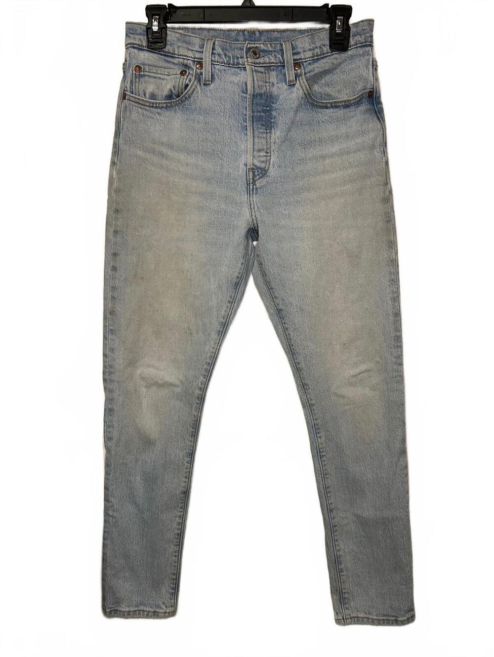Levi’s 501 S Button Fly Light Wash Stretch Jeans